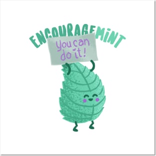 Do You Need Some Encourage-Mint? Funny plant pun Posters and Art